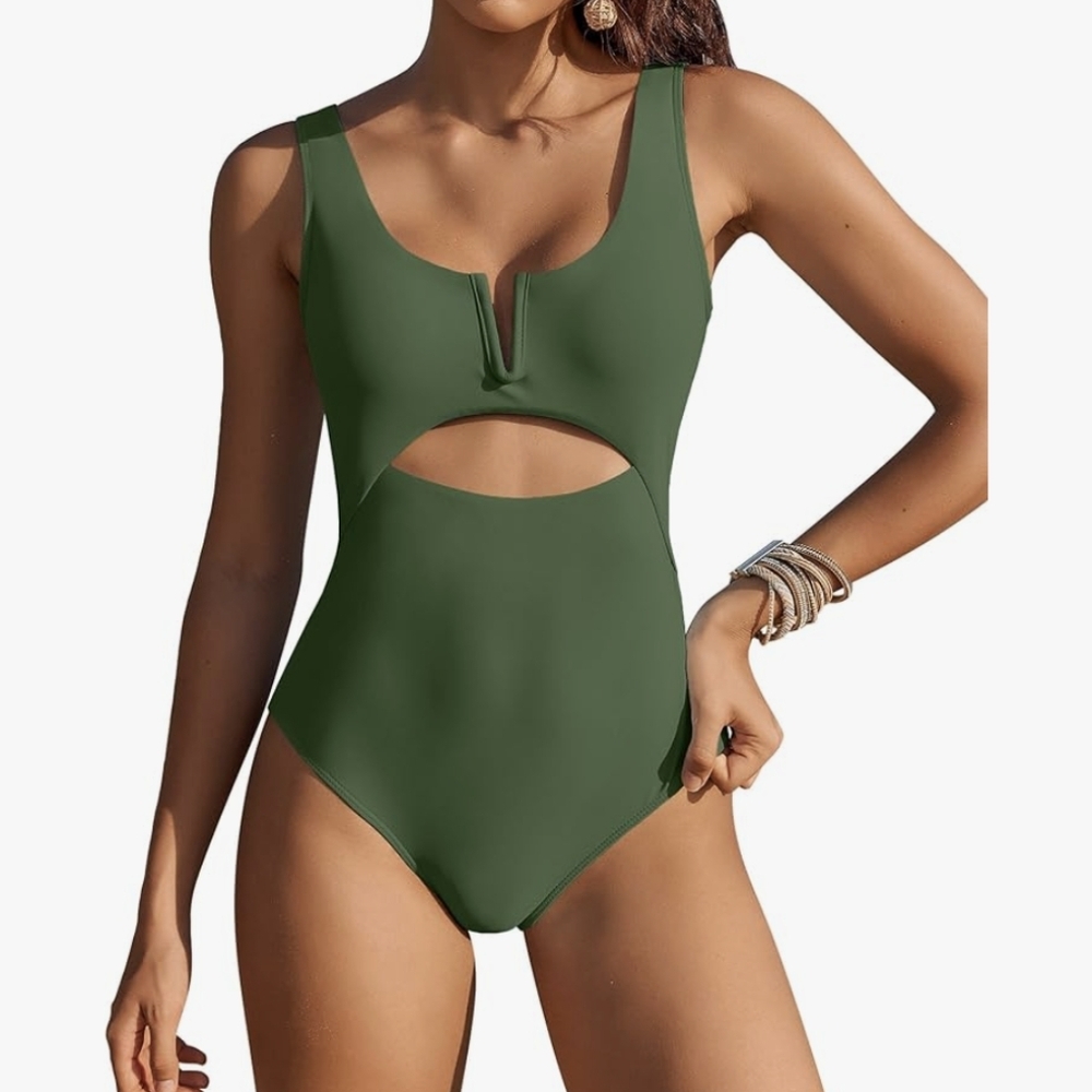 AI'MAGE Womens One Piece Swimsuits Tummy Control Monokini Swimsuit